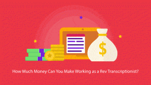 Graphic of a laptop – hero image for a blog about a transcriptionist salary.