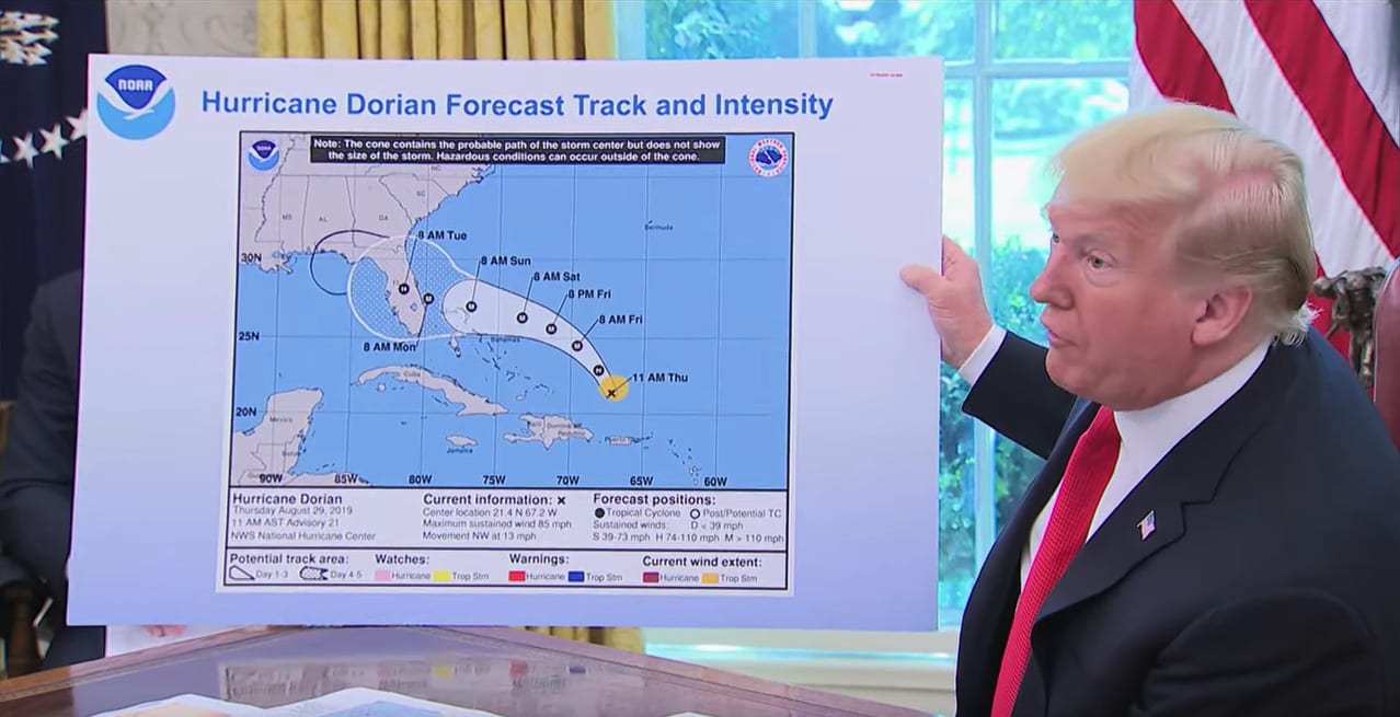 Trump Dorian Map Sharpie Transcript