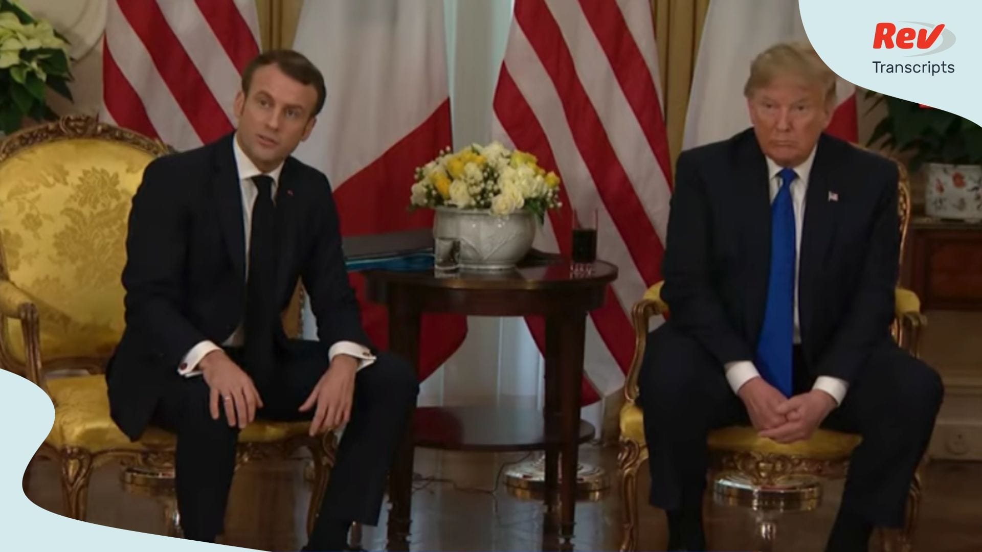 Emmanuel Macron Donald Trump NATO Meeting Transcript