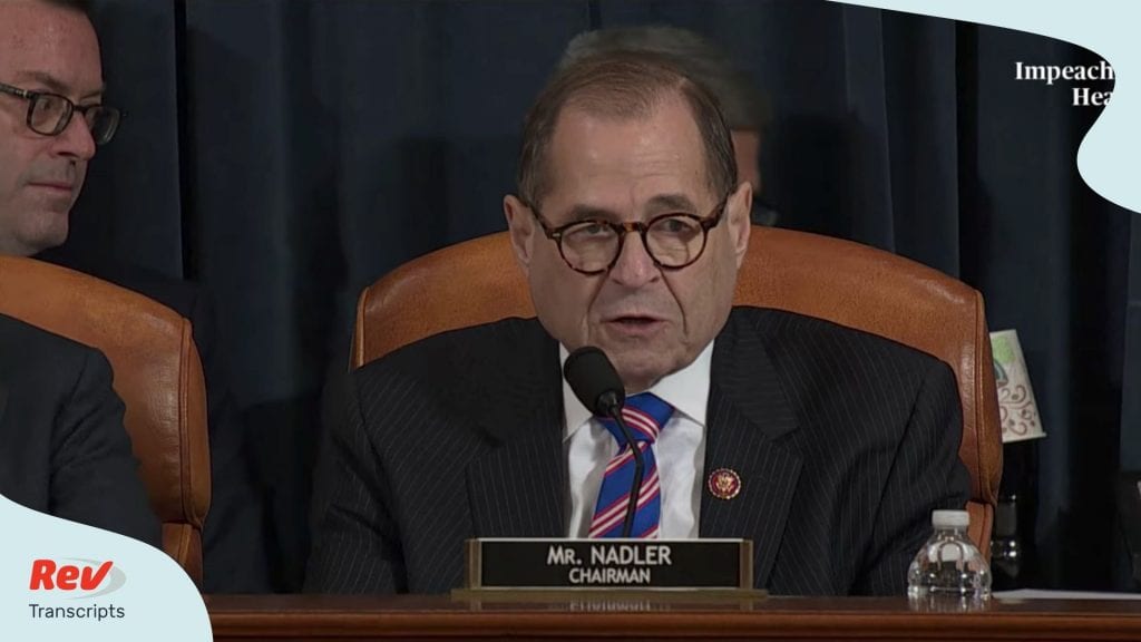 House Judiciary Committee Impeachment Hearing Transcript
