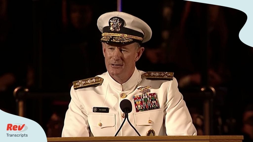 Admiral William H McRaven Commencement Speech Make Your Bed Transcript