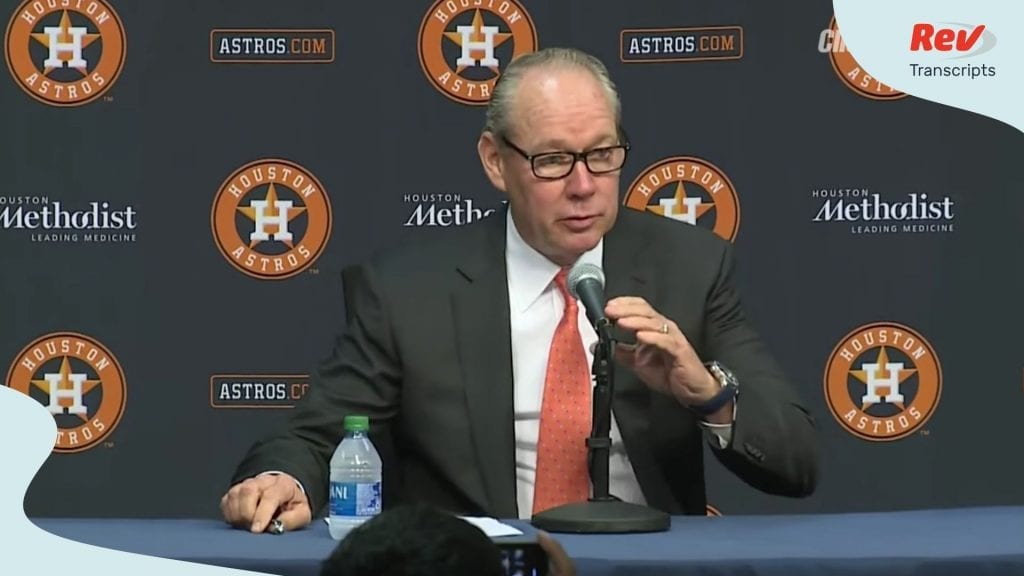 Jim Crane Press Conference Transcript Houston Astros Cheating Sign Stealing Scandal