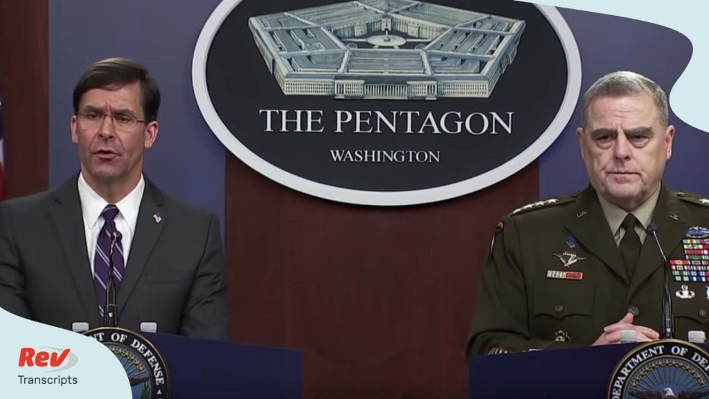 Pentagon News Press Conference January 30 2020