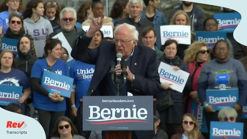Bernie Sanders South Carolina Rally Transcript
