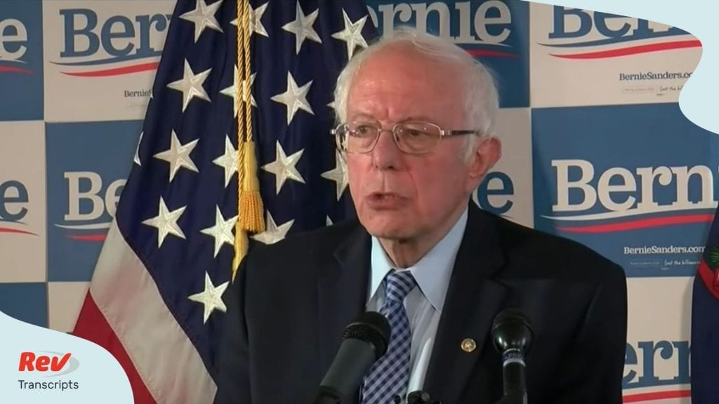 Bernie Sanders Reaction to Super Tuesday Speech Transcript