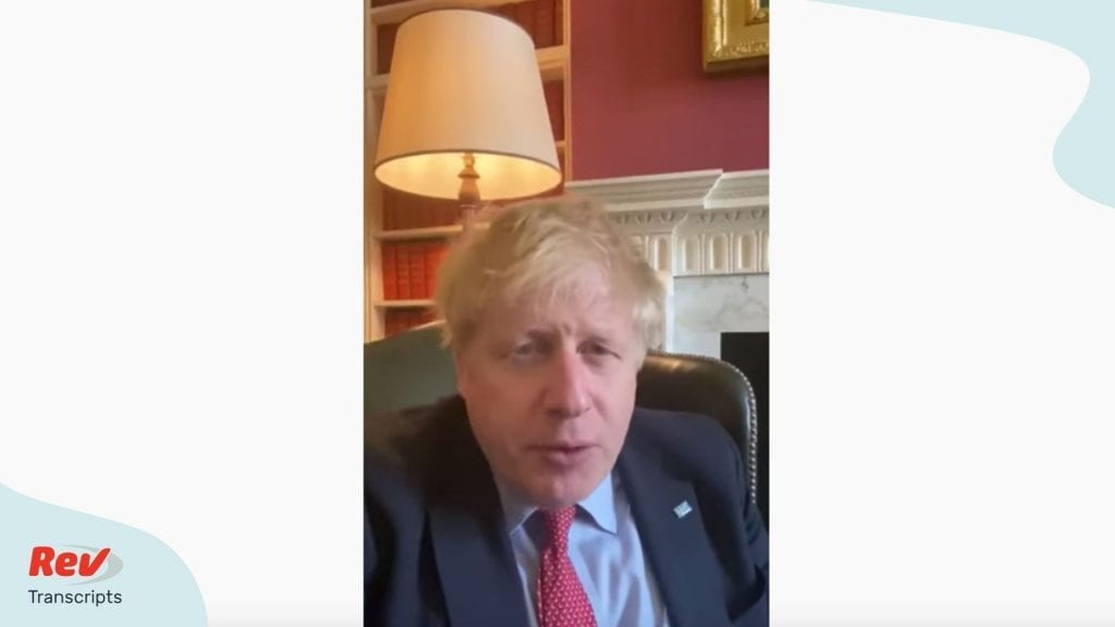 Boris Johnson Video Transcript Tests Positive COVID 19