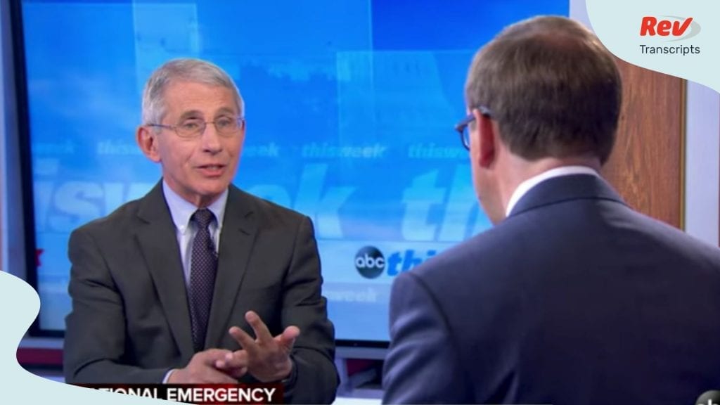 Dr. Anthony Fauci Interview Transcripts