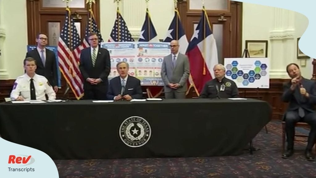 Governor Greg Abbott Texas COVID 19 update March 31