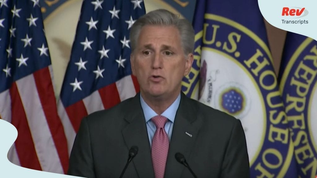 Kevin McCarthy Press Conference Transcript March 25