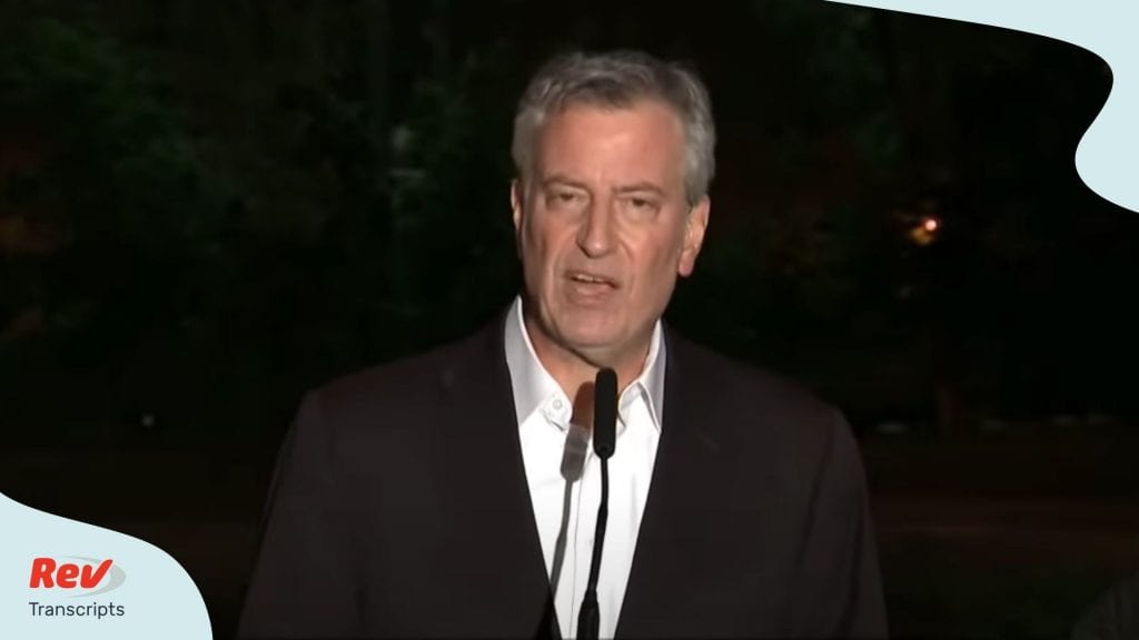 Bill de Blasio Speech During NYC Protests May 30