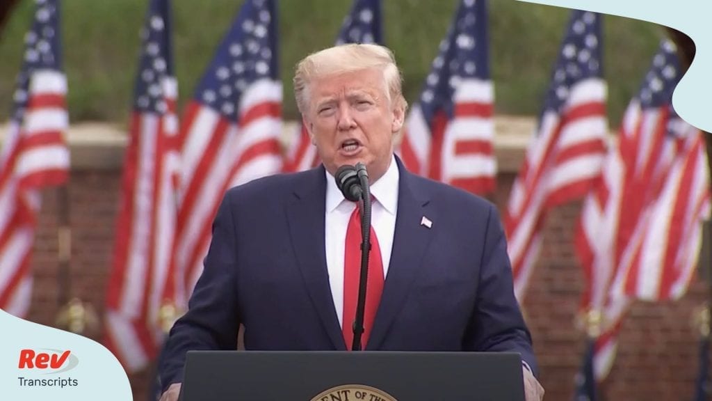 Donald Trump Memorial Day Speech Transcript 2020