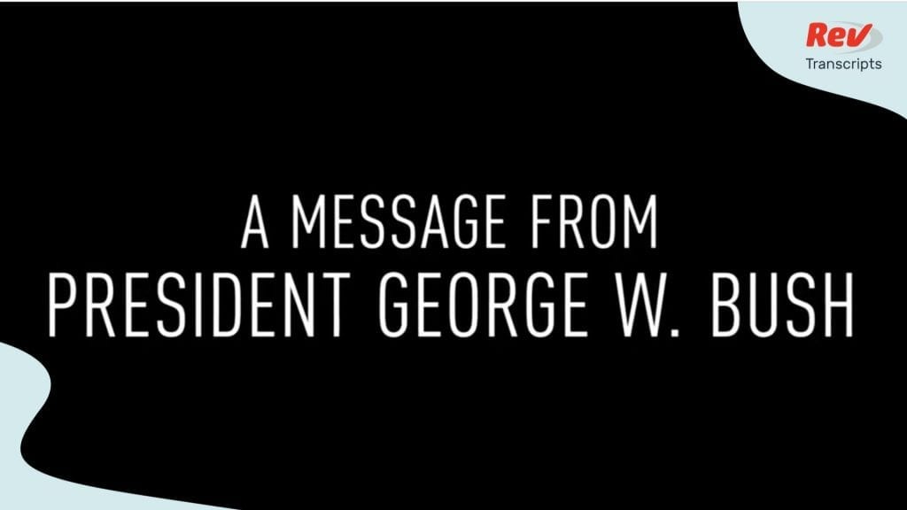 George W Bush Coronavirus Message