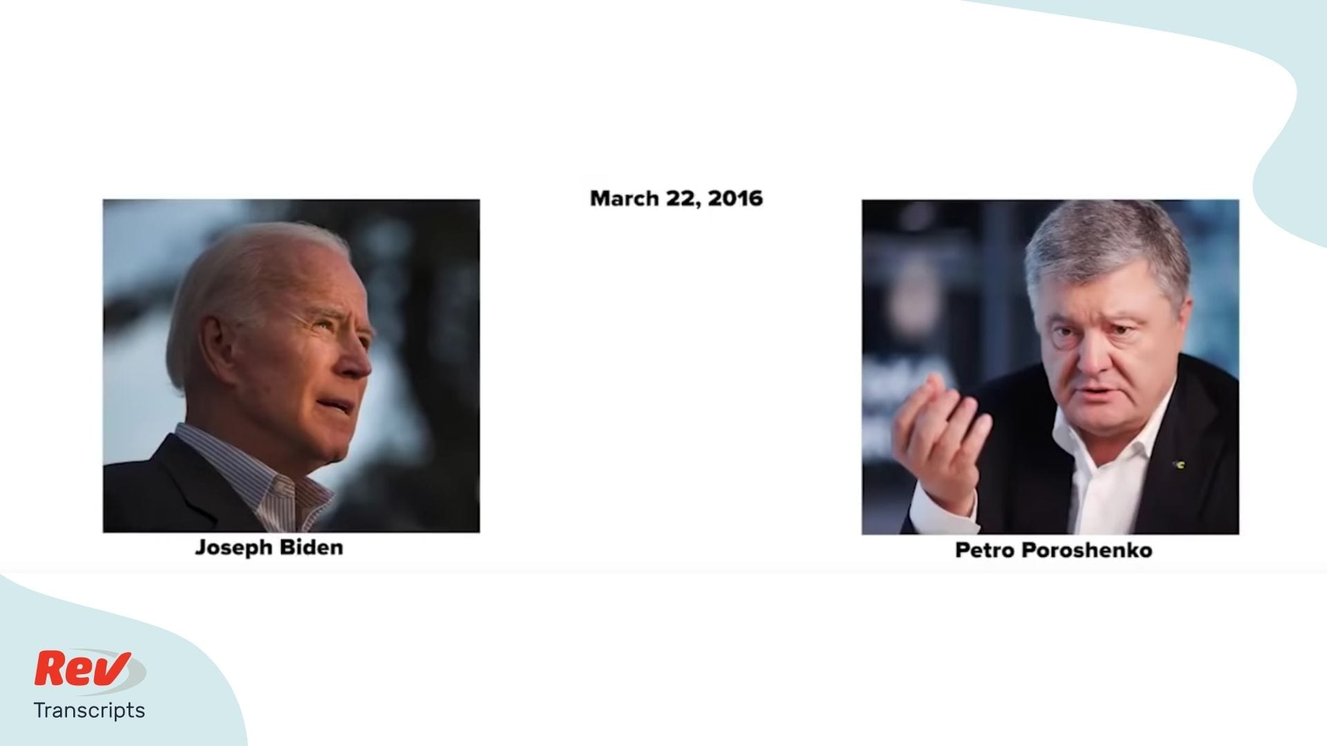 Joe Biden Leaked Call Transcript with Petro Poroshenko