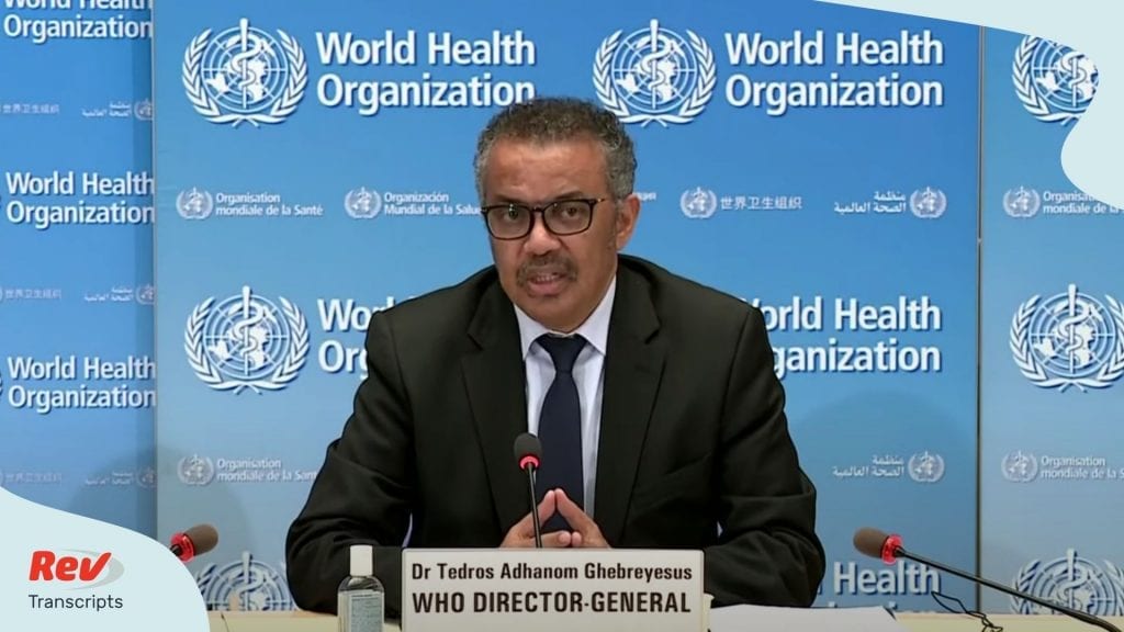 World Health Organization Press Conference Transcript May 27