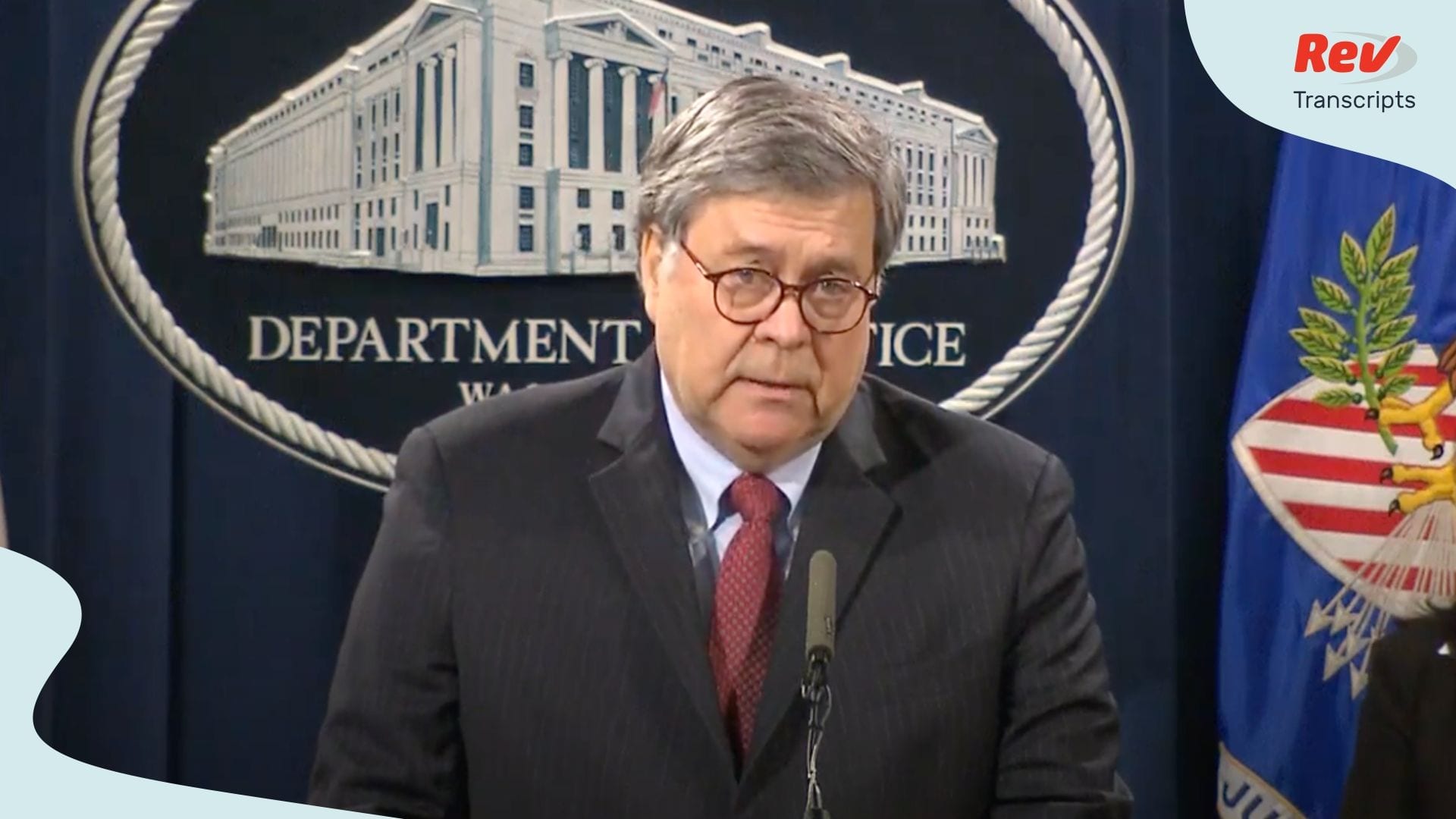 William Barr and Chris Wrey Hold DOJ Press Conference