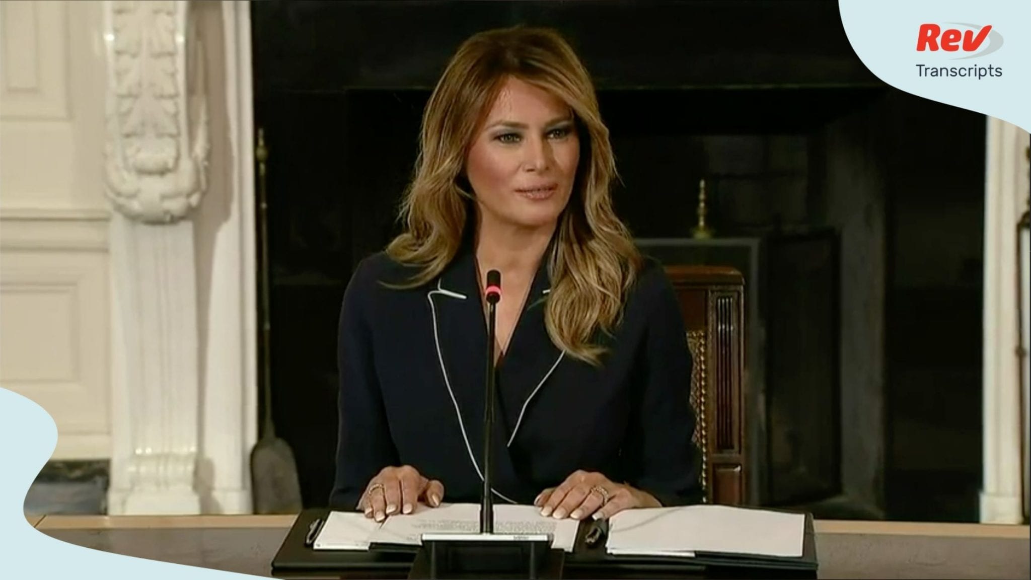 Melania Trump at White House Task Force Briefing July 23