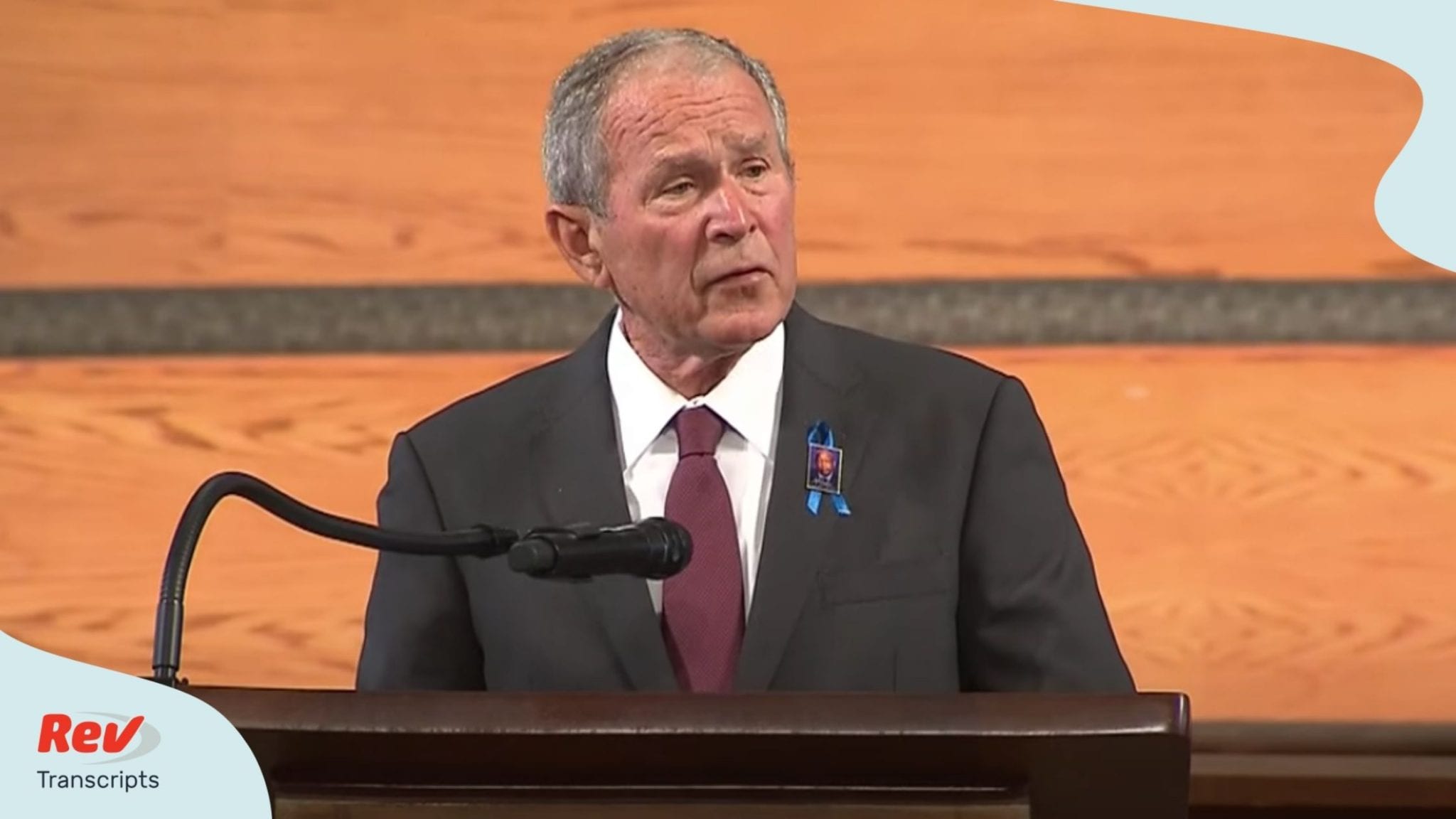 George Bush Eulogy Transcript at John Lewis Funeral July 30