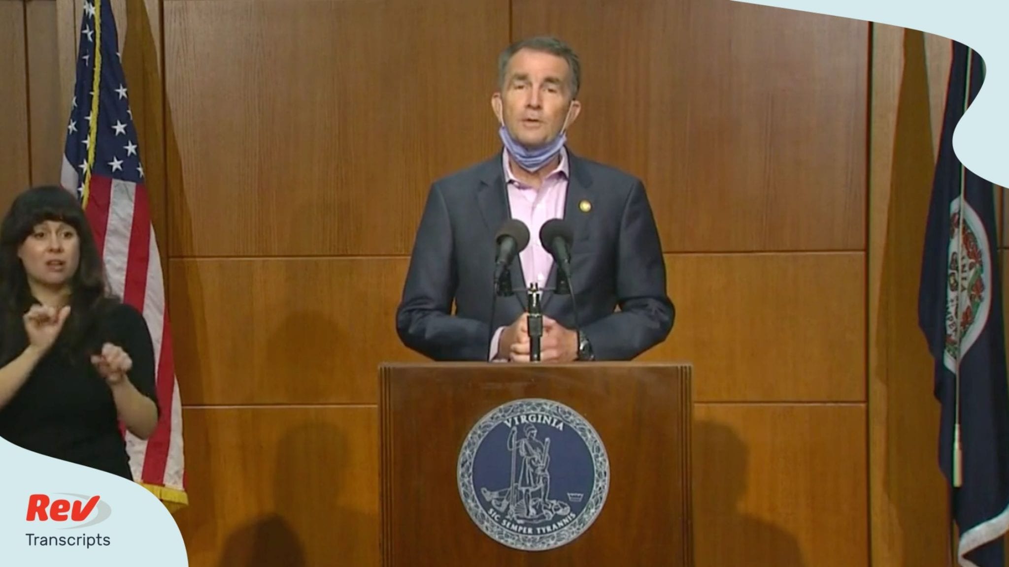 Governor Northam gives press conference July 14