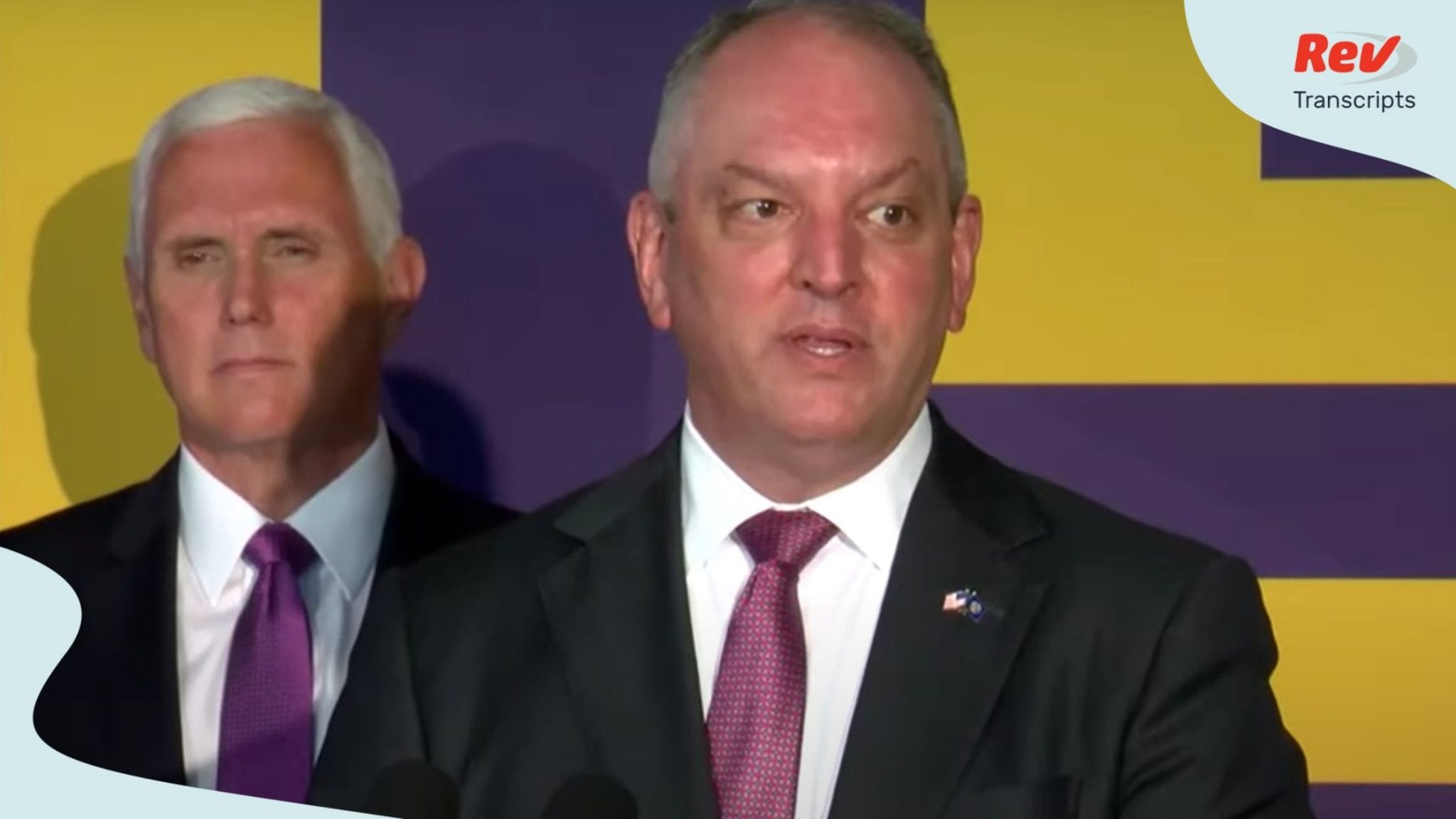 Governor Edwards and VP Pence give press conference July 14