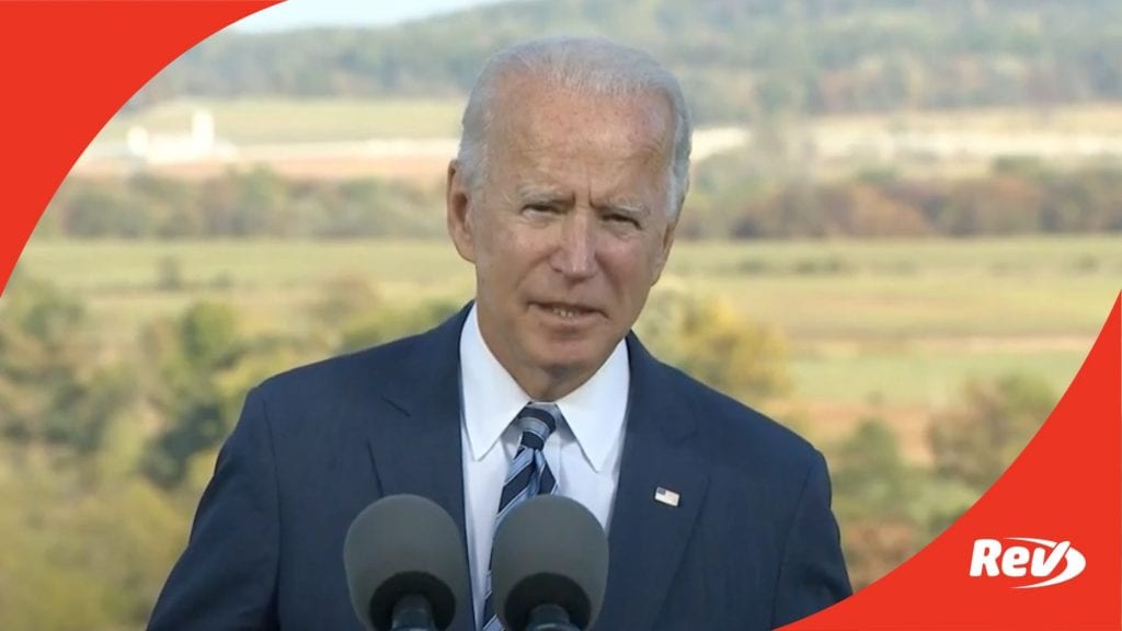 Joe Biden Gettysburg Campaign Speech Transcript October 6
