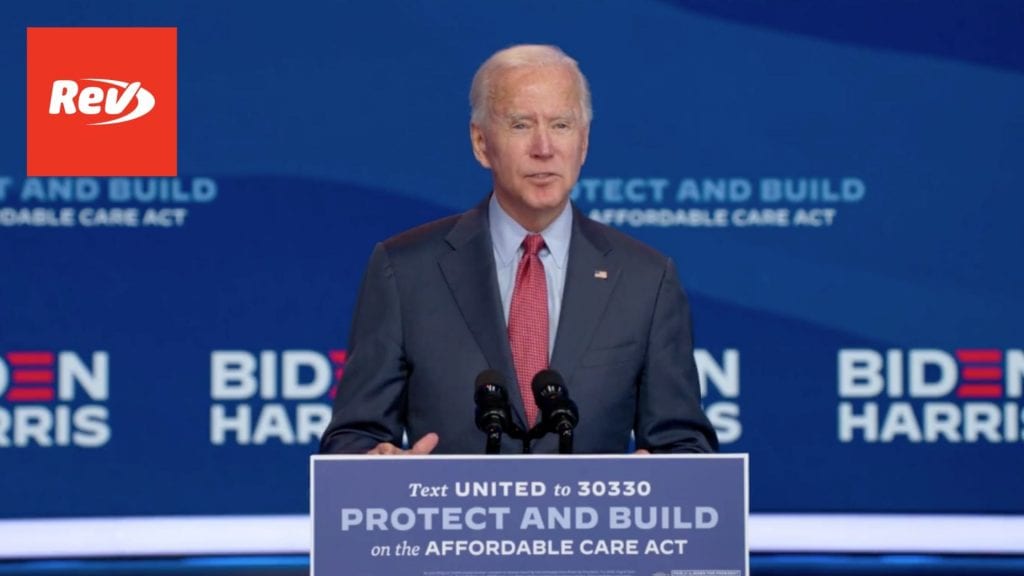 Joe Biden Speech on the Affordable Care Act Transcript October 28