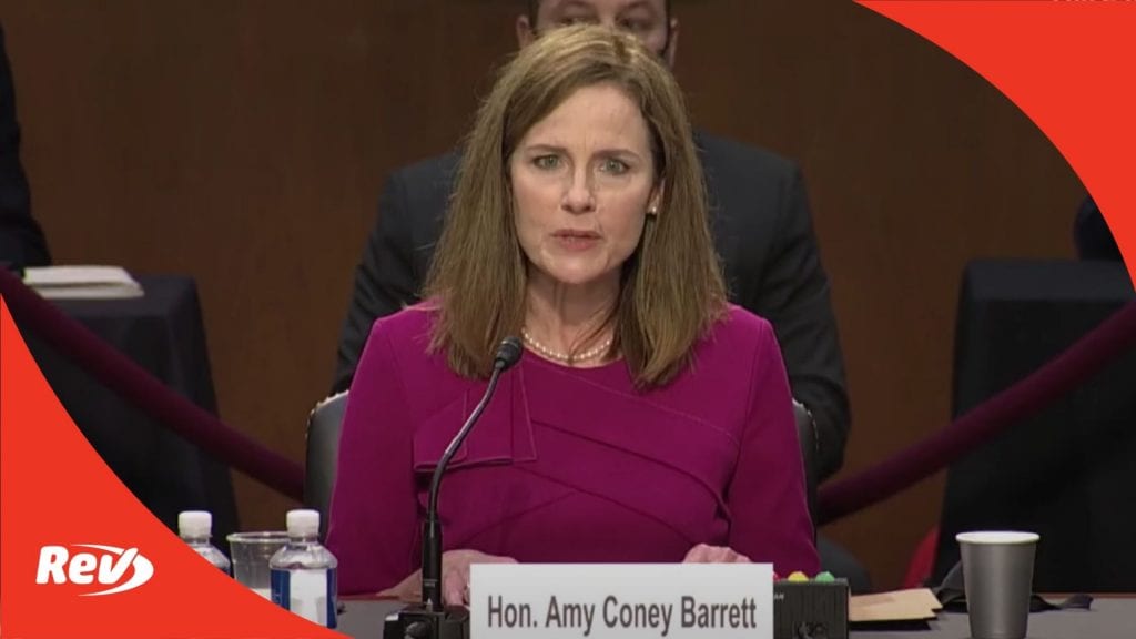 Amy Coney Barrett Confirmation Hearing Opening Statement Transcript