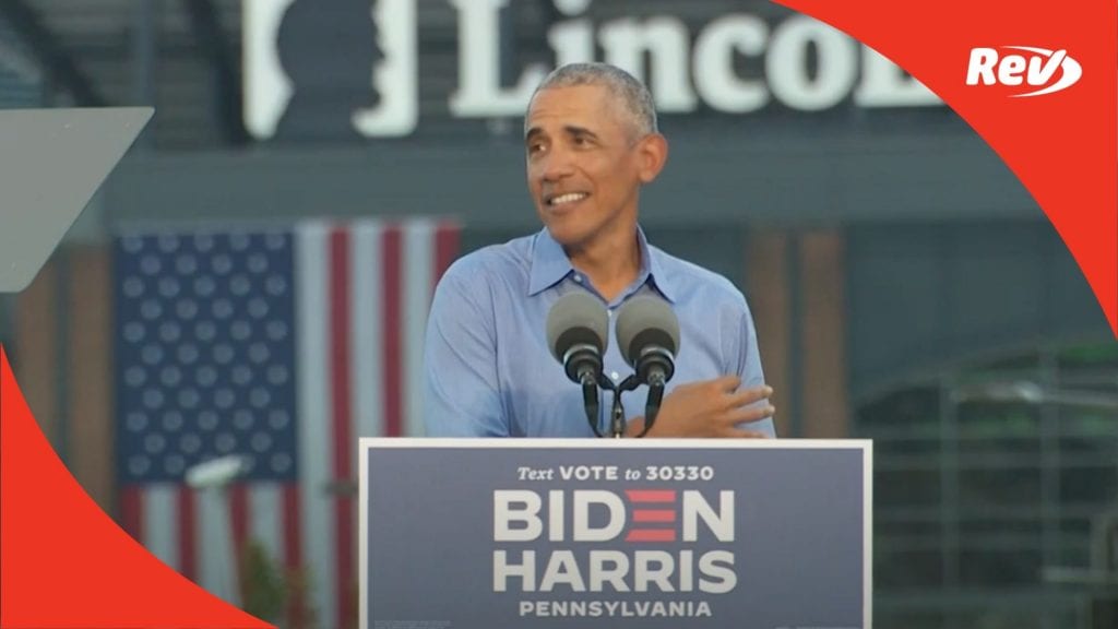 Barack Obama Campaign Rally for Joe Biden & Kamala Harris Speech Transcript October 21