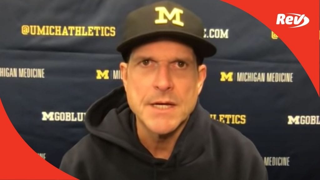 Michigan Coach Jim Harbaugh Press Conference after Penn State Loss