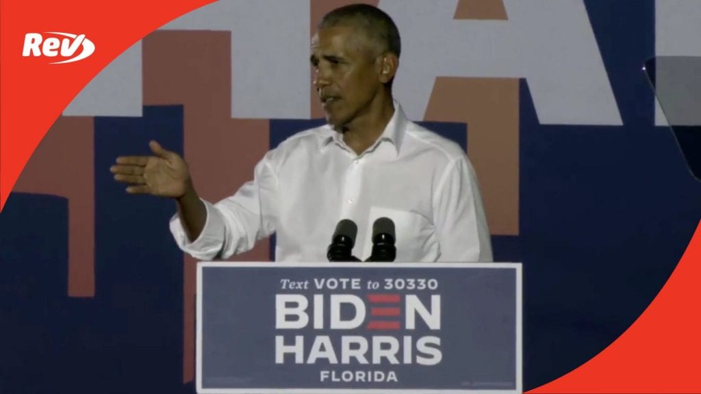 Barack Obama Campaign Speech for Joe Biden Transcript Miami, FL November 2