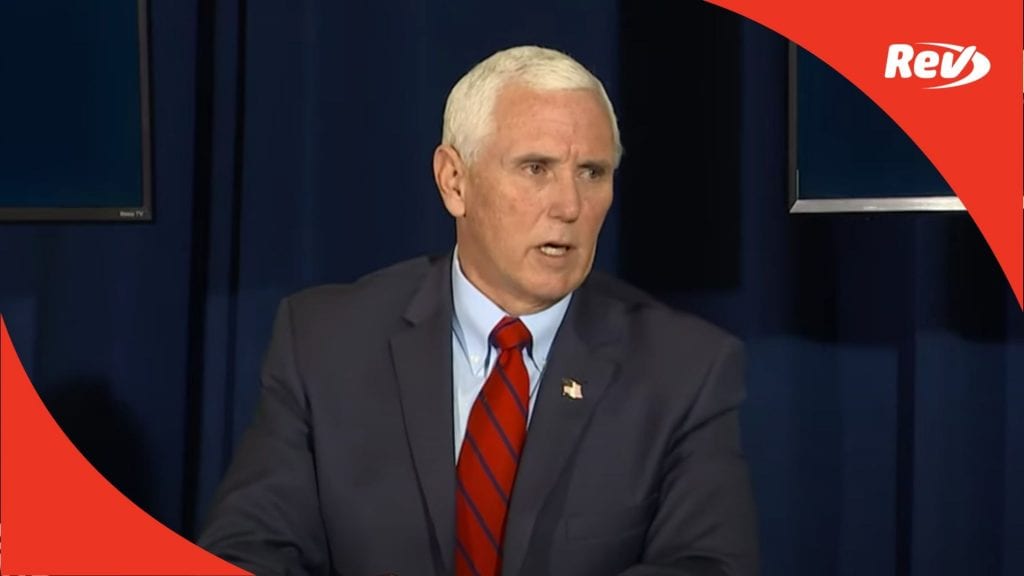 Mike Pence COVID-19 Vaccine Roundtable Transcript December 10