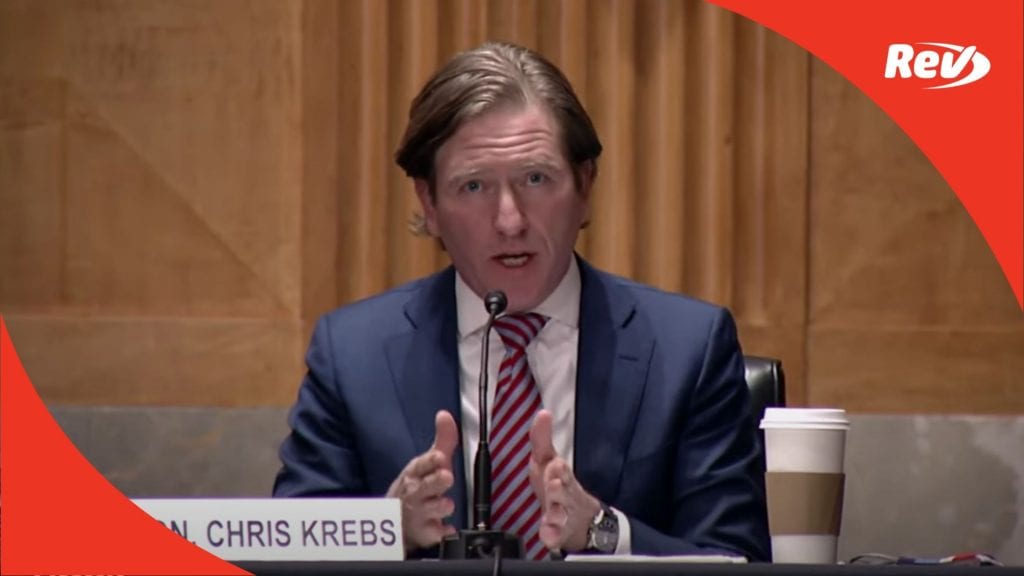 Fired Election Official Chris Krebs Senate Testimony on 2020 Election Security Transcript December 16