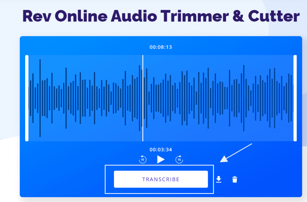 Trimmer Cutter Transcribe Button