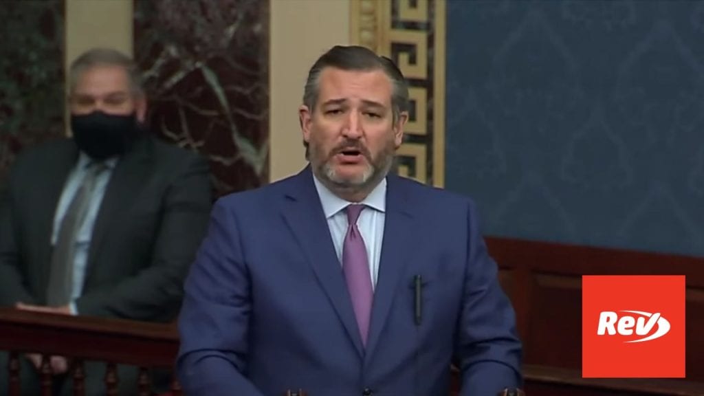 Ted Cruz Senate Speech on Election Certification Transcript January 6