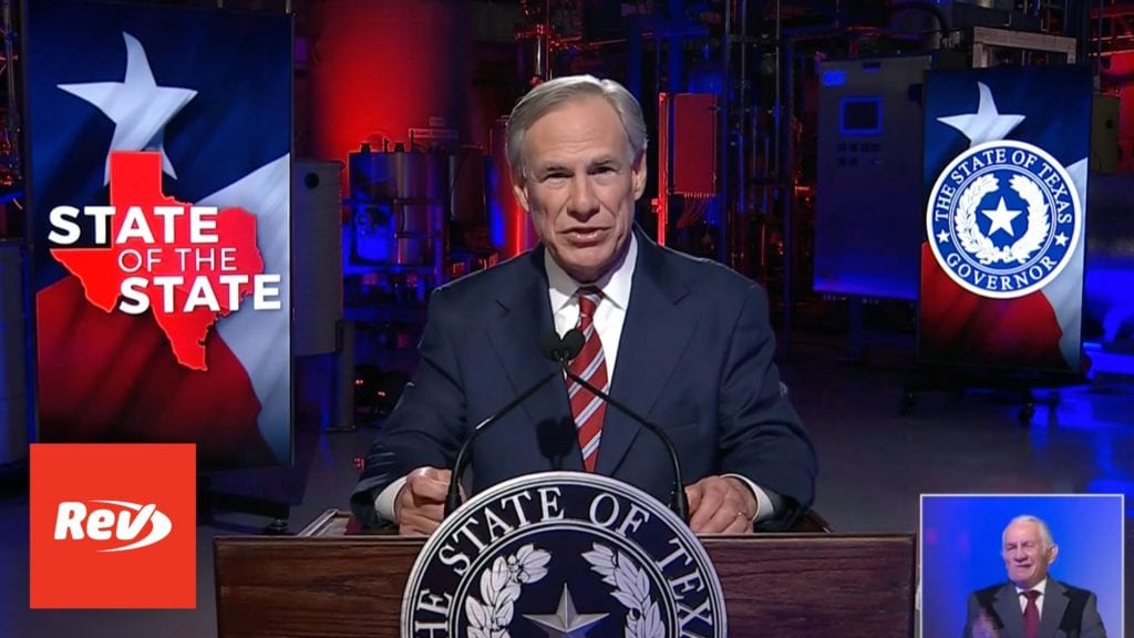 Greg Abbott State of the State Texas 2021
