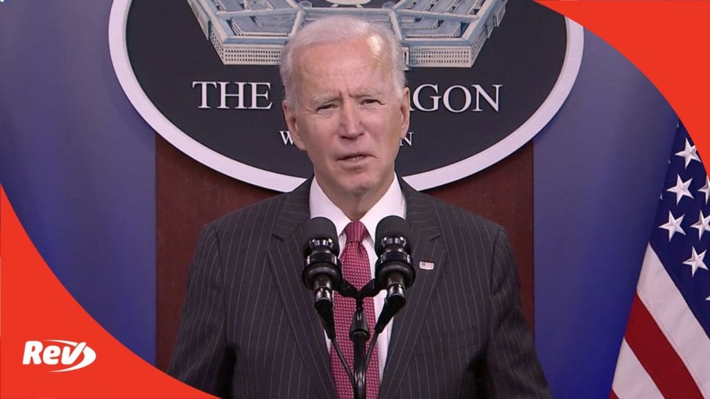 Joe Biden Speech at Department of Defense Transcript February 10