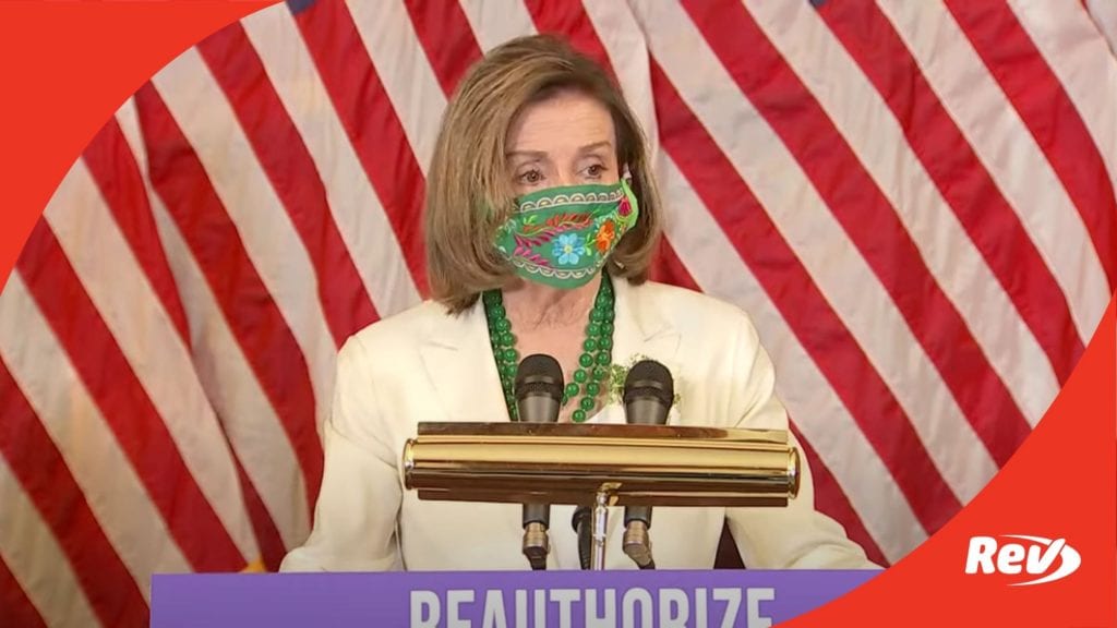 Nancy Pelosi, House Democrats Press Conference on Violence Against Women Act Transcript March 17