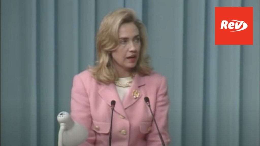 Hillary Clinton "Women's Rights are Human Rights" Speech at 1995 Women's Conference Beijing Transcript