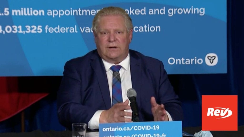 Doug Ford Press Conference Ontario, CA Stay-at-Home Orders Transcript April 7