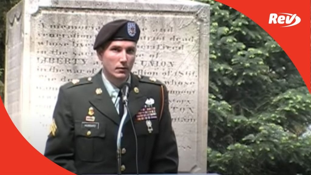 Sgt. Raymond Hubbard Memorial Day Speech 2008