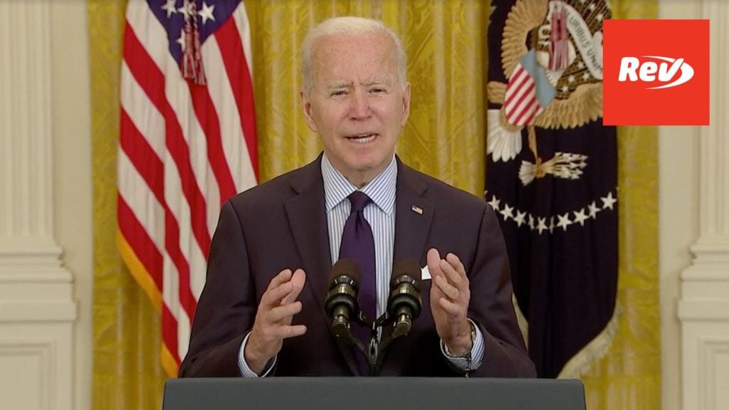 Joe Biden April Jobs Report Speech Briefing Transcript