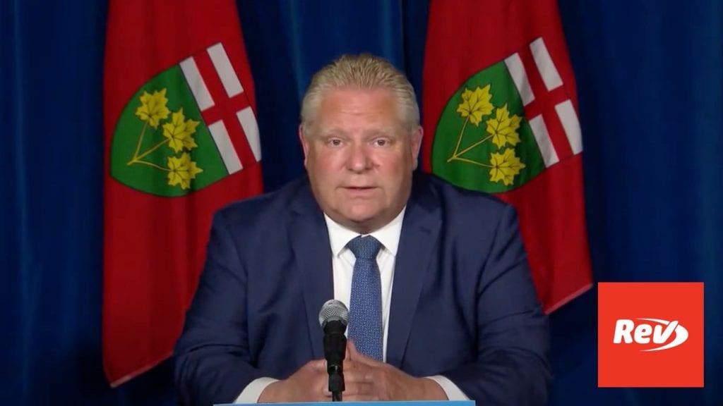 Doug Ford & Minister of Education Announcement Press Conference Transcript June 2