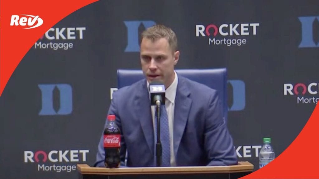 Duke Basketball Introduces Jon Scheyer as Next Head Coach Press Conference Transcript