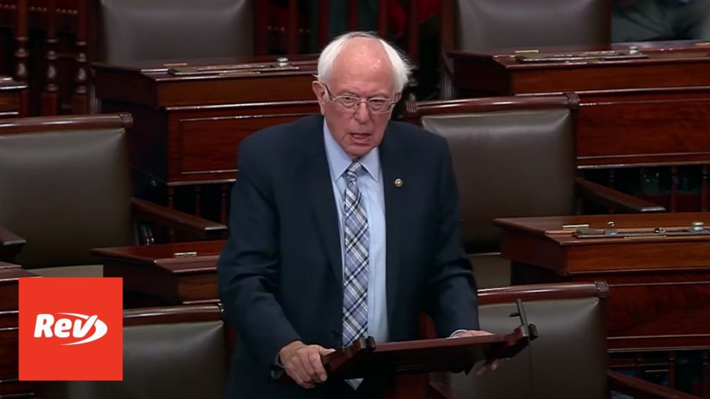 Bernie Sanders Budget Resolution Senate Floor Speech Transcript