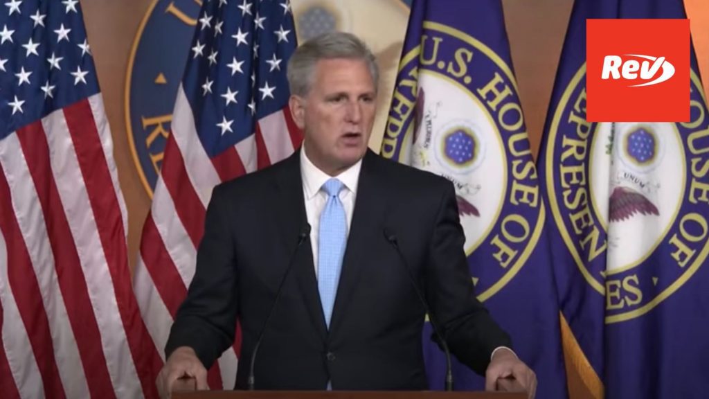 Kevin McCarthy Speech Transcript: "There Will Be a Day of Reckoning" for Biden