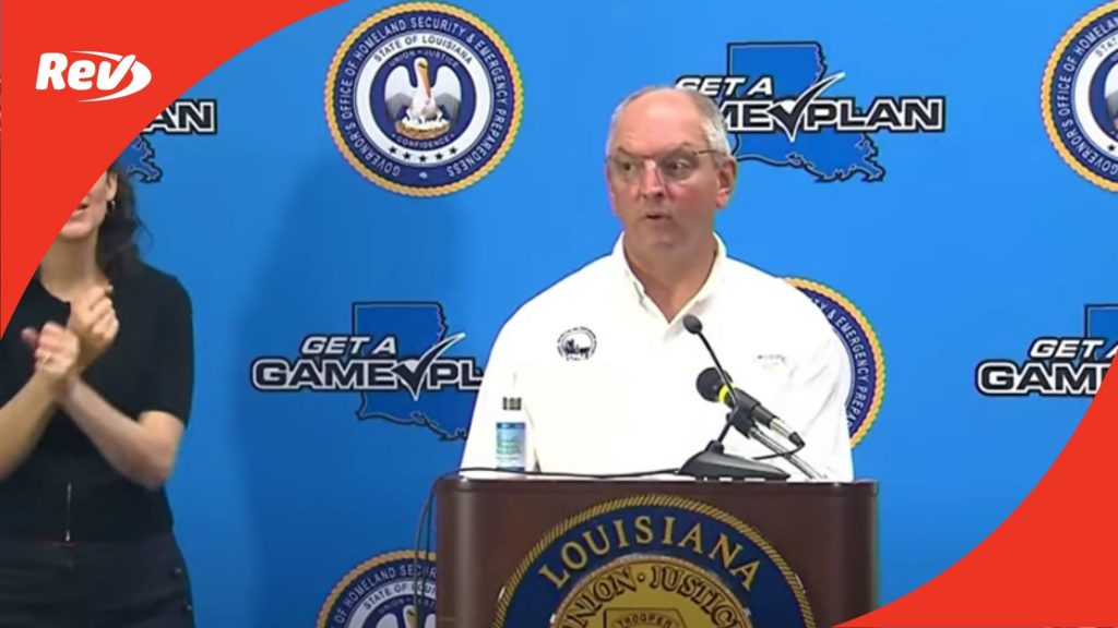 Louisiana Gov. John Bel Edwards Hurricane Ida Press Conference Transcript