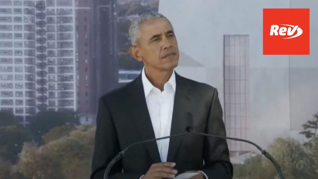Barack Obama Presidential Library Groundbreaking in Chicago: Speech Transcript