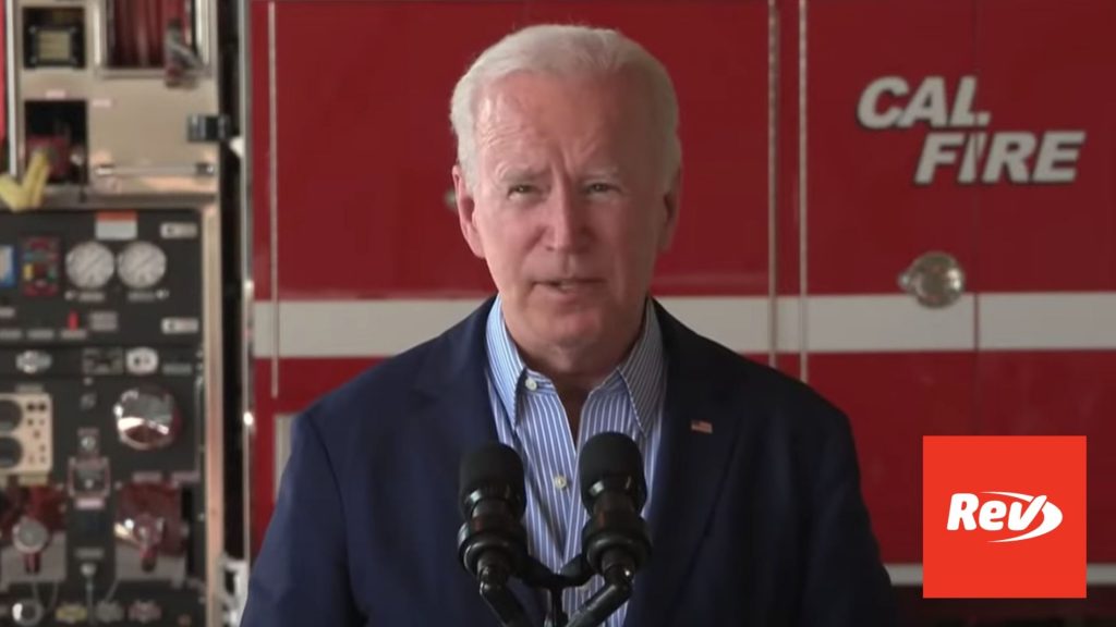Joe Biden & Gavin Newsom Speech on Wildfires Transcript September 13