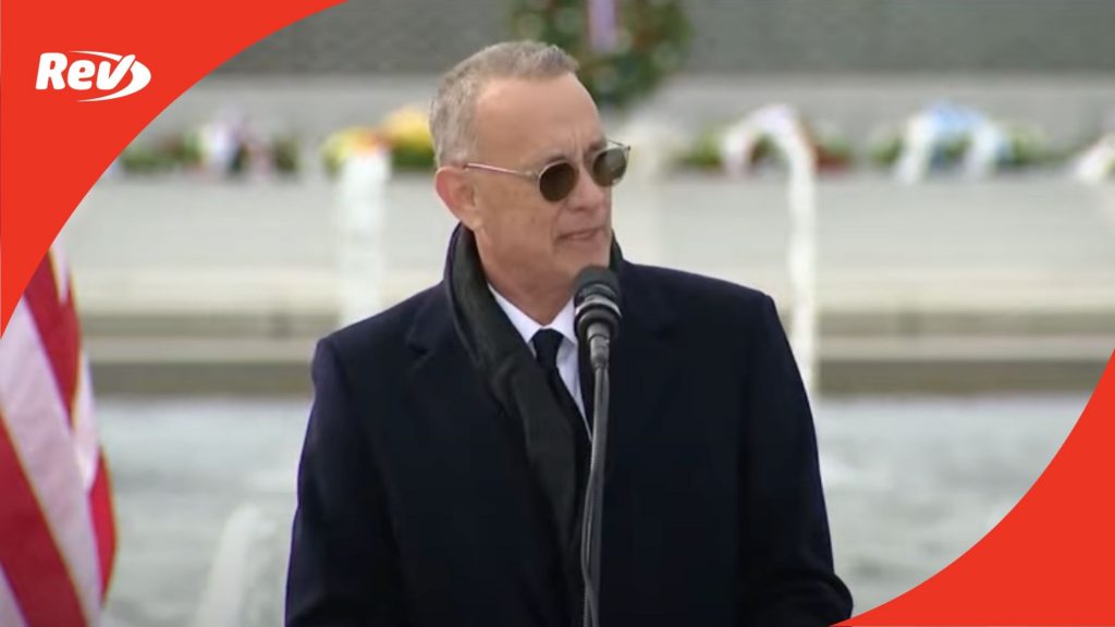 Senator Bob Dole: Tom Hanks Memorial Speech Transcript