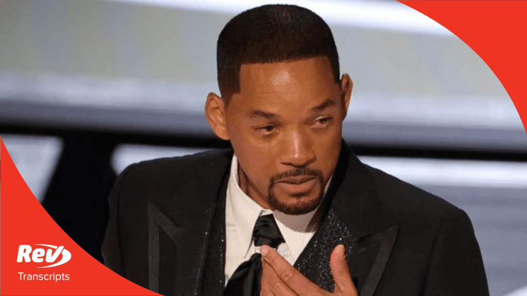 Will Smith Oscars Acceptance Speech for Lead Actor