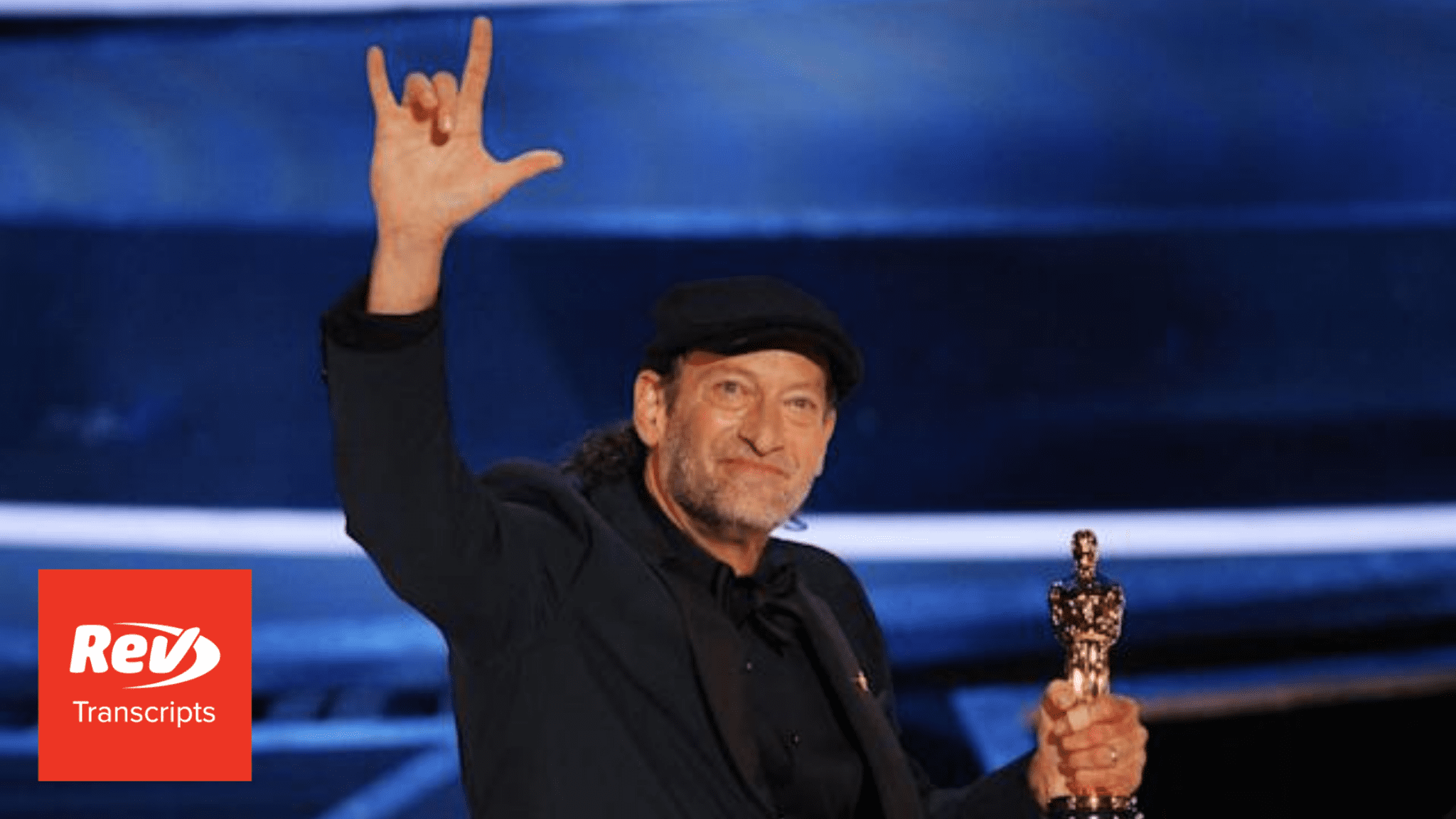 Troy Kotsur Accepts the Oscar for Supporting Actor